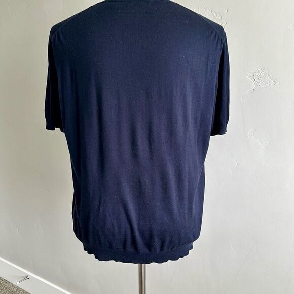 ZEGNA NAVY BLUE PREMIUM COTTON T-SHIRT - Picture 8 of 12